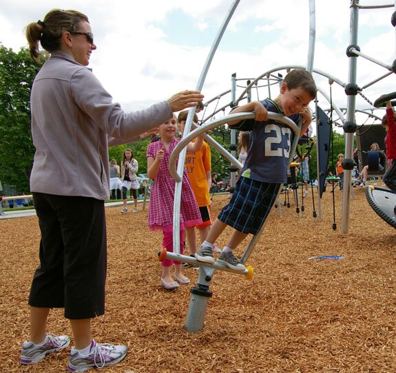 Playground ribbon cutting 5